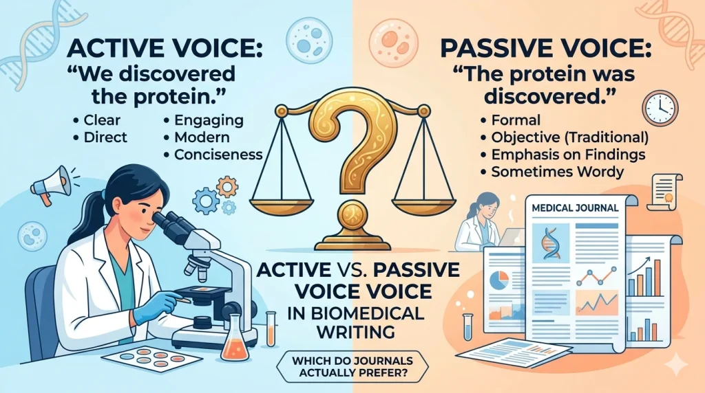 Active vs Passive Voice in Biomedical Writing Which Do Journals Actually Prefer