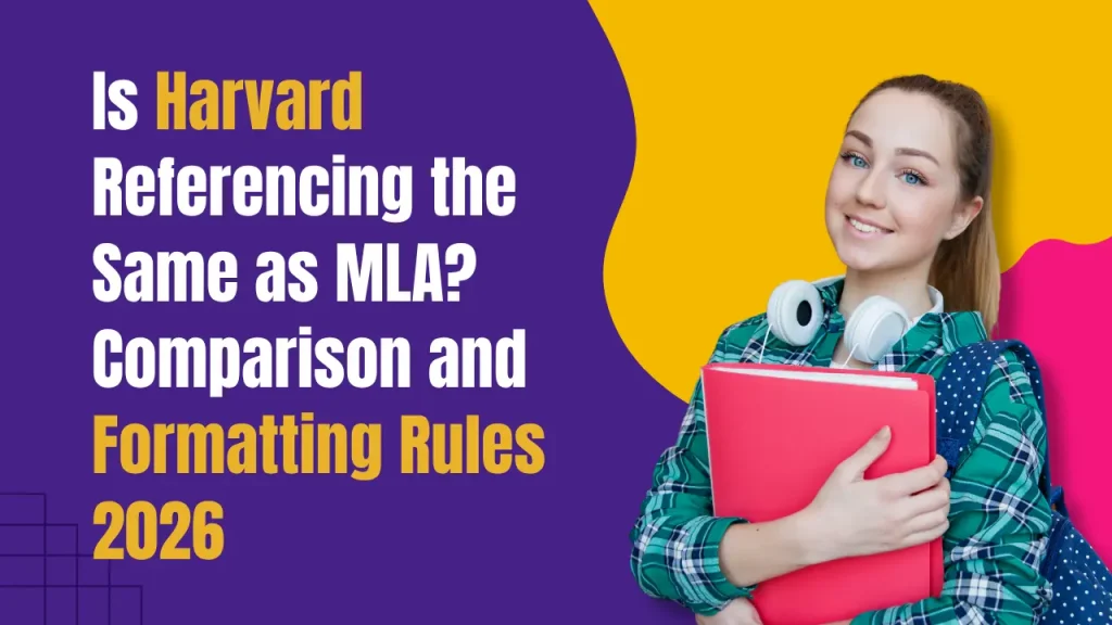 Harvard referencing vs MLA comparison showing in-text citation and reference formatting rules