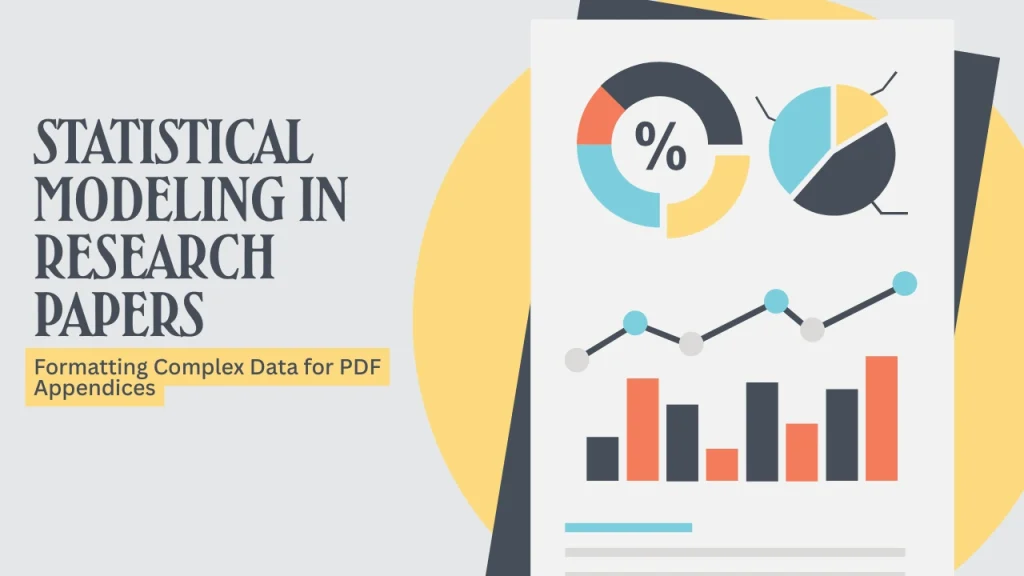 Statistical modeling research appendix formatting workflow showing regression tables, datasets, model diagnostics, and supplementary PDF files.