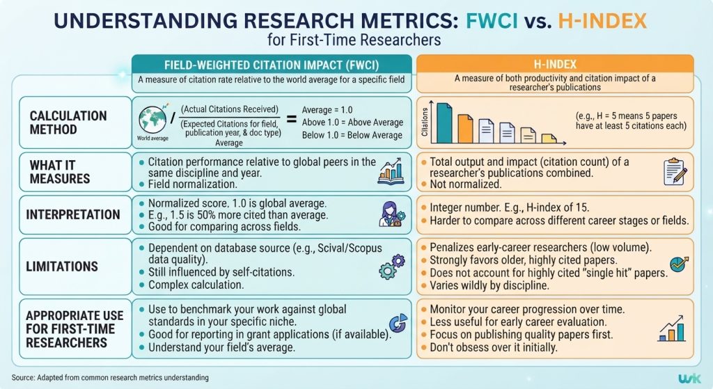 step by step FWCI VS H Index Interpretation Blueprint