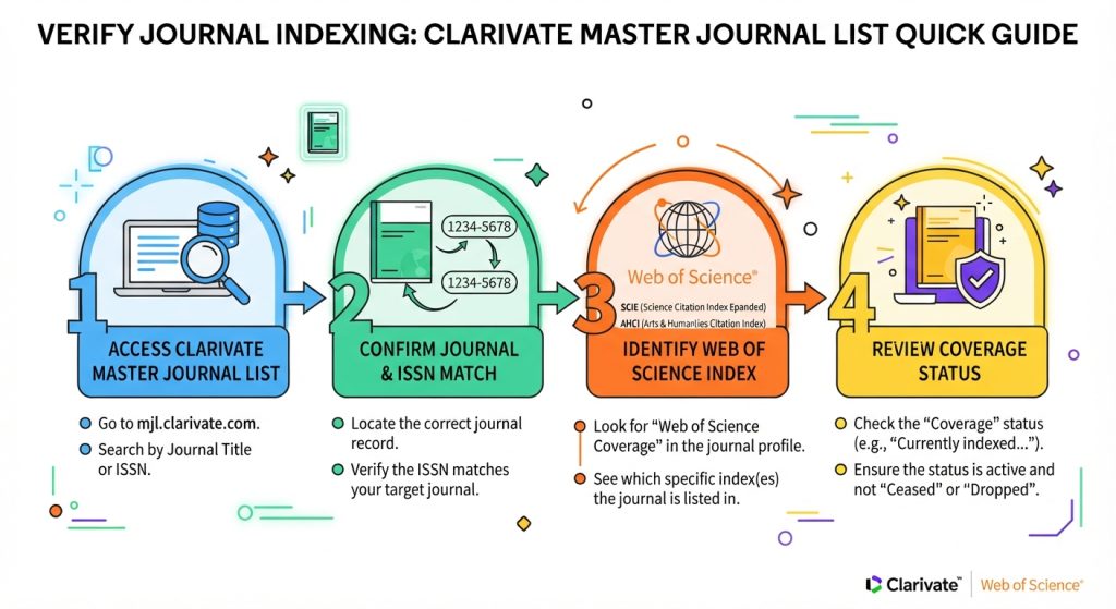 step by step journal indexing verification workflow