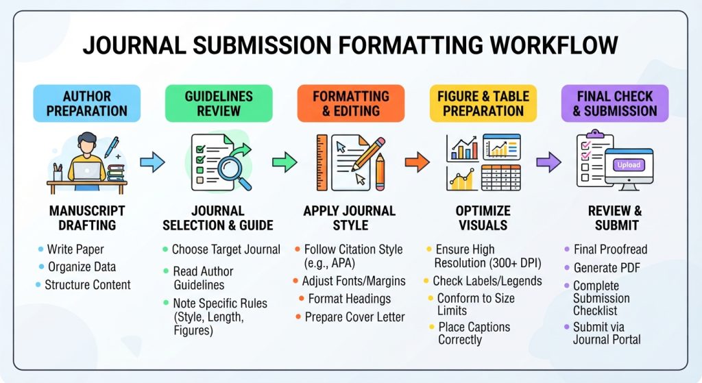 journal submission formatting workflow