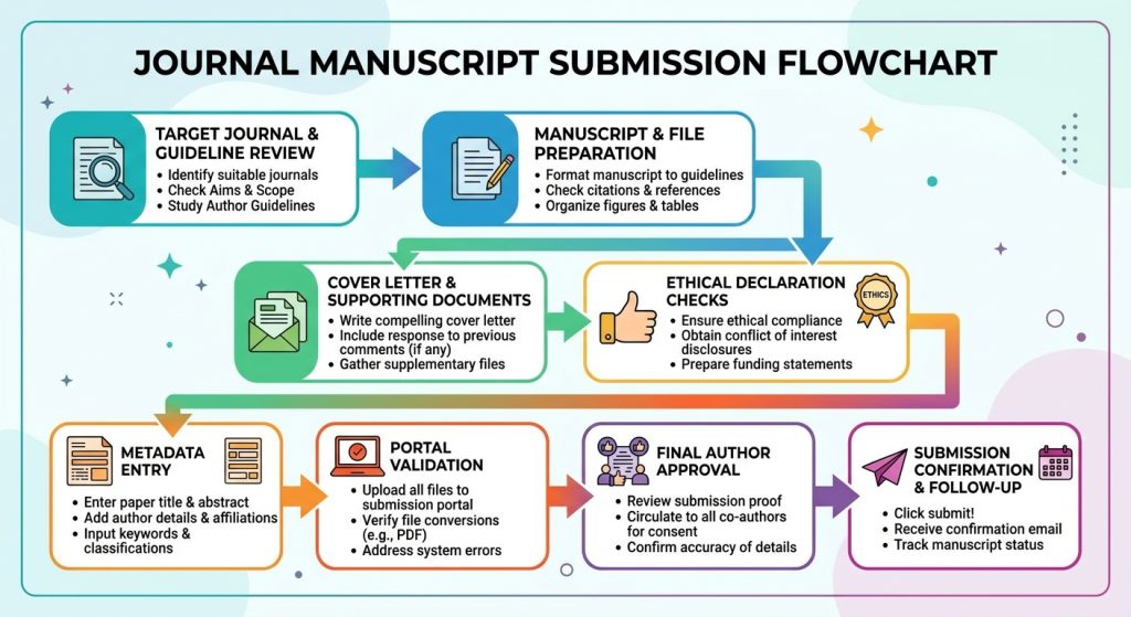 flowchart showing target journal guideline