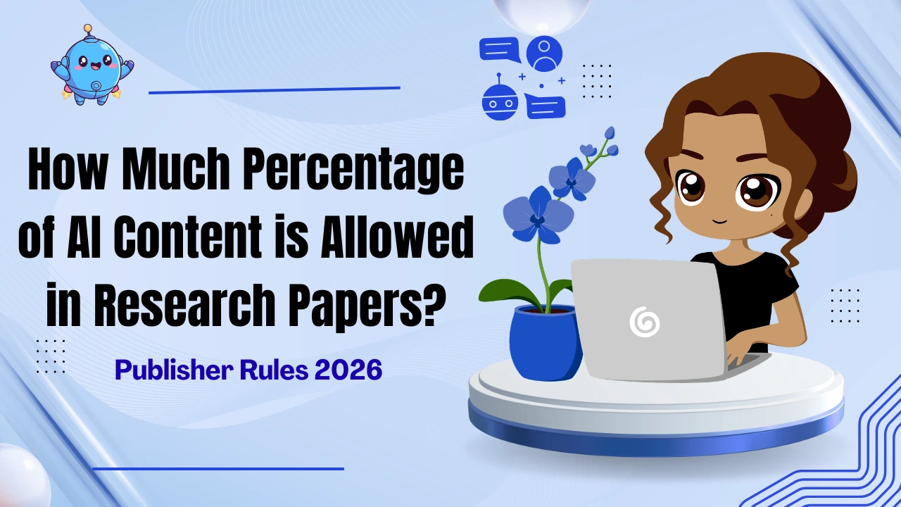 Allowable AI content percentage in research papers and 2026 publisher rules