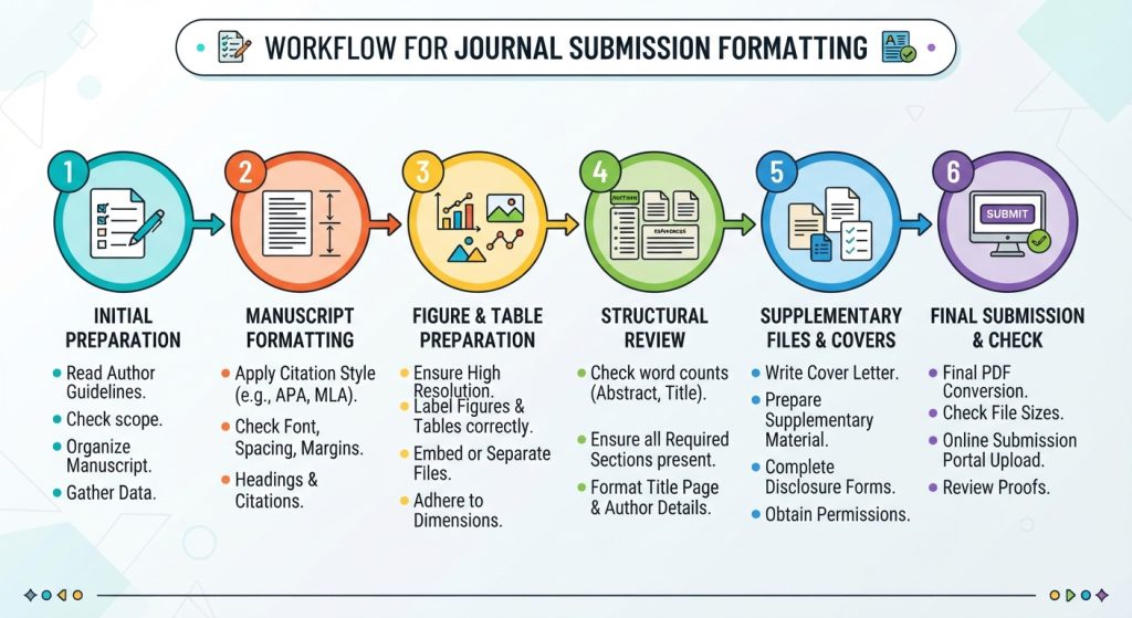 the main workflow steps for journal submission